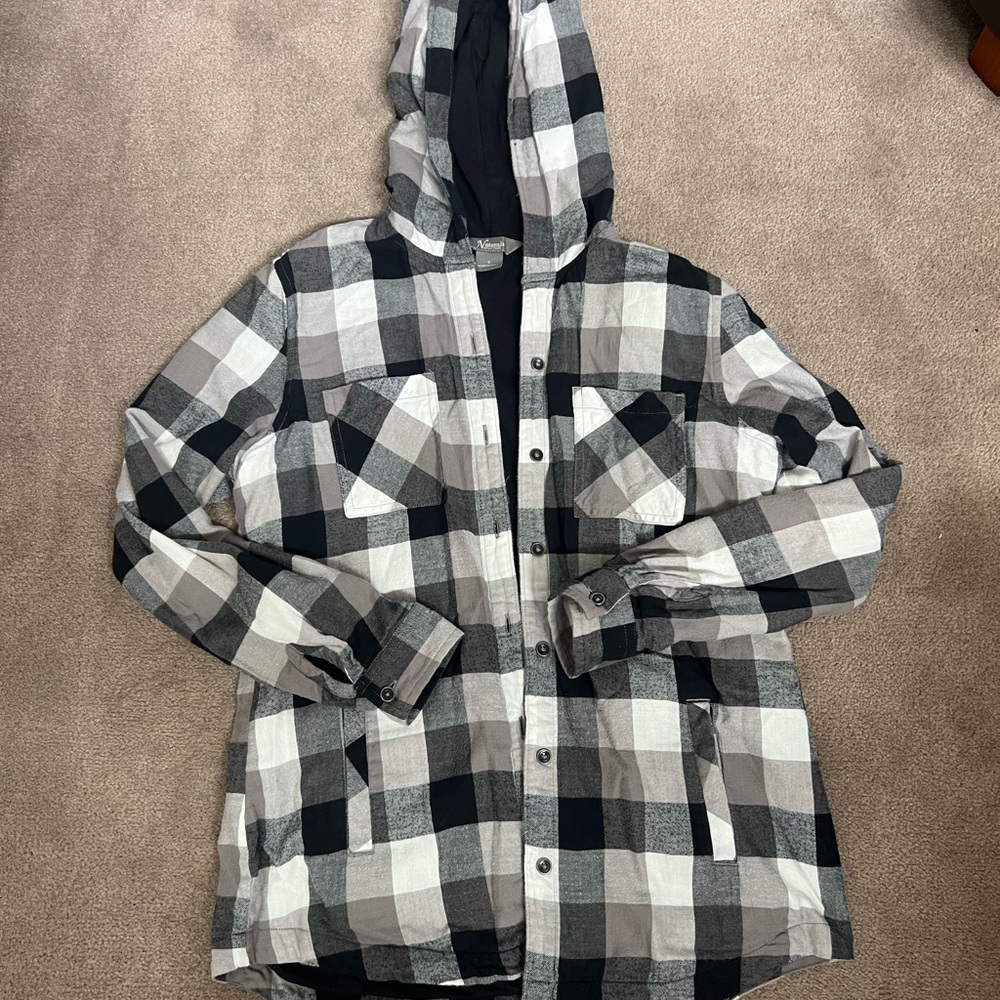 Natural Reflections Black and Gray Checkered Jacket